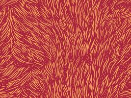 Seamless abstract animal inspired pattern with dynamic yellow organic lines on a burgundy background. Plain print ornament for textile design, modern wallpapers, branding projects vector