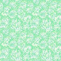 Seamless pattern with abstract white floral shapes on a soft mint green background. Decorative and modern design perfect for textiles, wallpapers, stationery, and fashion prints vector