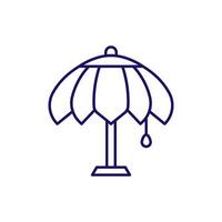 Table Lustre Minimalistic Thin Line Icon for Web and Graphic Design, Apps, Banners, Social Network and Cards vector