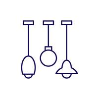 Lustre and Chandeliers Minimalistic Outline Icon for Web and Graphic Design, Apps, Banners, Social Network and Cards vector