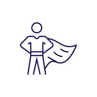 Super Hero Minimalistic Linear Sign for Web and Graphic Design, Apps, Banners, Social Network and Cards vector