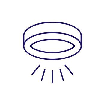 Ceiling Light Outline Line Icon for Graphic and Web Design, Apps, Adverts, Various Cards vector