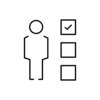 User by Checklist Minimalistic Symbol for Web and Graphic Design, Apps, Banners, Social Network and Cards vector