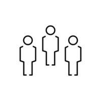 Staff Minimalistic Linear Pictogram for Web and Graphic Design, Apps, Banners, Social Network and Cards vector