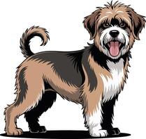 A cartoon dog standing on a white background vector