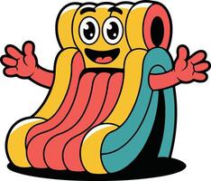 A cartoon inflatable slide character with arms outstretched vector