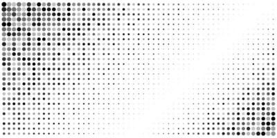 Polka dot abstract . Geometric black white pattern. Halftone pixel grid texture. Subtle blob gradient type. Comic design seamless effect. Circle mosaic square disperse. Grange popart degrade vector