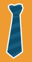 Flat Colour Sticker of A Tie in Cutout Style vector