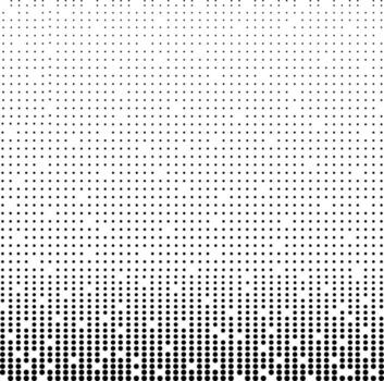 medios tonos negro puntos en un blanco antecedentes. un modelo de redondo negro puntos de diferente tamaños muchos puntos de diferente tamaños, creando gradaciones de brillo o sombra. vector