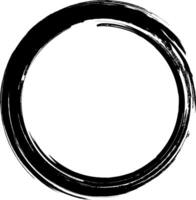 Hand drawn circle grunge frame. Grunge circle. Grunge circle frame. Brush strokes. Design element. vector
