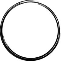Antique and handmade effect. Grunge circle. Grunge circle frame. Brush strokes. Design element. Textured surface. vector