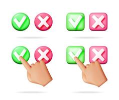 Yes or no vote and approval concept. vector