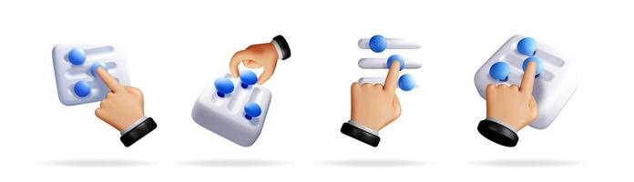 Set of graphic interface vector