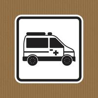Black and White Icon of Emergency Vehicle on a Simple Background vector
