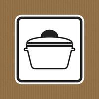 Simple Line Art Illustration of a Cooking Pot with Lid Design vector
