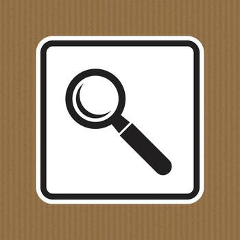 Vintage Magnifying Glass Icon on Textured Background for Search Functionality vector