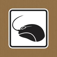 Stylish Black Mouse Icon on Rustic Background for Digital Design Projects vector