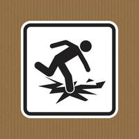 Warning Sign for Slippery Surface with Figure Skidding and Falling Down vector
