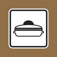 Classic Cloche Icon on Brown Background for Culinary and Hospitality Use vector