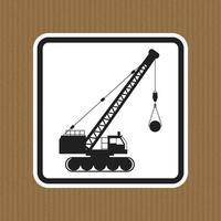 Crane Icon Graphic in Black and White with Simple Background Design vector