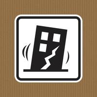 Cartoon illustration of a shaky building symbolizing earthquake hazards vector