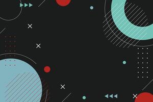 Futuristic abstract background with geometric shapes on black vector