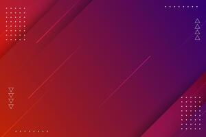 Modern abstract red and purple gradient background with geometric shapes vector