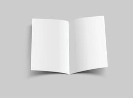 Blank notebook, mockup open notebook, album, booklet, brochure, magazine vector