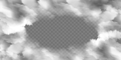 Frame of realistic fog or smoke with special effect vector