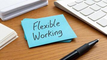 A Flexible working hybrid work from home remote work life balance office desk, hybrid, work from home ,remote ,work life balance photo