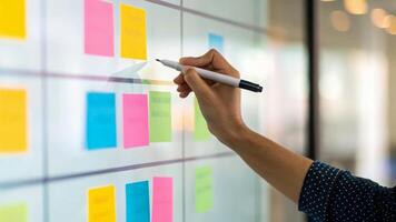 Find search engine. Colorful sticky note planning, hand writing glass board,Job,Bar,Browsing,Global,Marketing,Networking,Optimization,Research,Share,Information,Reading,Social,Browser,Network photo