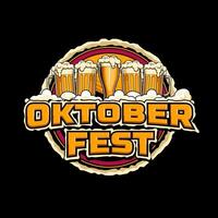 Oktoberfest logo for Oktoberfest event vector