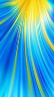 Abstract background with bright blue, gold stripes. Colorful vertical template. Flower petal. Glowing gradient wallpaper. vector