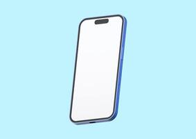 An illustration of a blank smartphone screen, ideal for showcasing mobile technology, communication, or digital display concepts photo