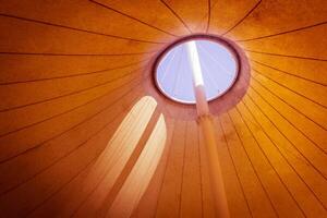 Framework of roof with skylights, Construction and modern architecture design. photo