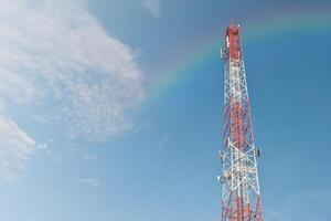 Communication high tower. photo