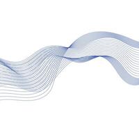 Minimal abstract background with flowing blue wave lines on white. Perfect for tech, business, or modern design projects. vector