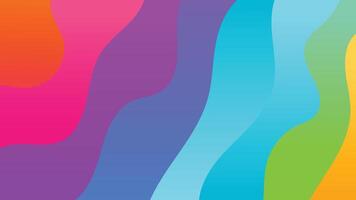 Rainbow Fusion Flow Colorful Curved Abstract Layers vector