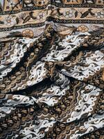 Close up of a black and white pattern fabric photo