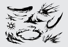 Cloud bomb smoke vapor explossion illustration collection set cartoon element, silhouette, clip art, splash editable vector