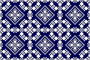 Blue and white background,Geometric floral seamless pattern vector