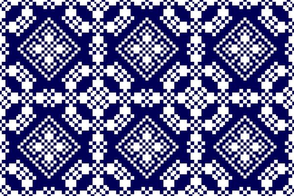 Blue and white background,Geometric floral seamless pattern