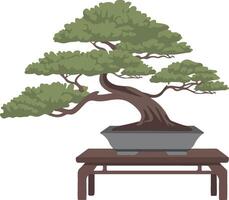 Bonsai Tree Illustration for Nature and Zen Inspired Design vector