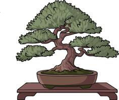 Elegant Bonsai Tree Clipart for Eco Friendly Concepts vector