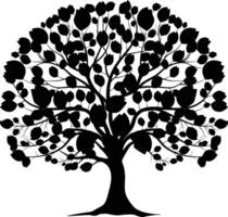 Magnolia Tree Clipart for Spring and Floral Themes, Magnolia Tree Silhouette vector