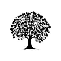 Magnolia Tree Silhouette for Nature-Inspired Designs vector