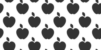 Hand Drawn Silhouette apple fruits Seamless Pattern Thanksgiving or Healthy Food Theme Backdrop idea. Isolated illustration Autumn Holiday Menu Cards Background Party invite or banner, leaflets vector