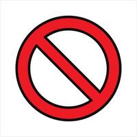Clear red prohibition symbol with text warning against access vector
