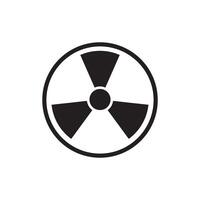 Radioactive warning logo design vector