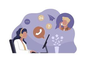 Customer Support Agent vector